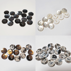 와이셔츠에 잘 어울리는 민자 2구멍 (8컬러) 자개단추 셔츠단추 리폼 DYS-SH0-001, 01.TR-베이지, 1개