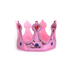 공주 왕자 왕관 머리띠 (파티용품 연극 소품), 1개, 스펀지왕관(핑크)