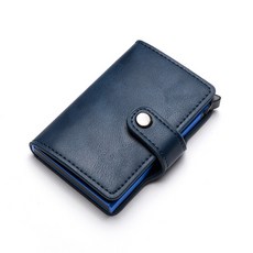 지갑 ZOVYVOL-커스텀 이름 걸쇠 남성용 가죽 카드 홀더 프로텍터 스마트 RFID 알루미늄 케이스 박스