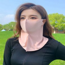 KC인증 자외선차단 3D 아이스실크 야외활동 마스크, 1개, 핑크