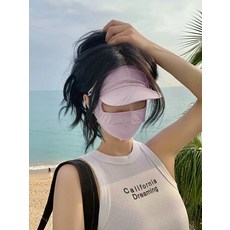 防曬防寒面罩女防紫外線夏季冰絲薄款臉基尼面罩護遮陽臉罩防護