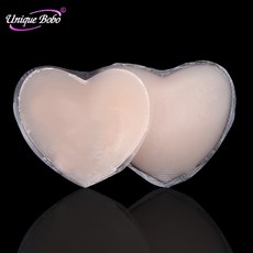 隱形矽膠乳頭貼 可重複使用 防水 無痕防凸點 適用於游泳池和海灘, 詳見包裝, 心形