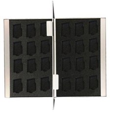 精选热卖 TF內存卡收納盒 手機相機存儲卡保護盒micro sd便攜整, 1個, 深蓝色 24TF卡盒银色