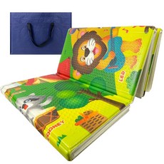 힐링캠프 3단 캠핑매트+가방 특중형(240x200) 접이식 매트 돗자리 피크닉매트, D.애니멀