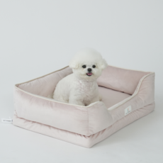 피치가든 강아지 에그폼 커버분리형 사각 방석 S03 M~XL, 1개, 핑크