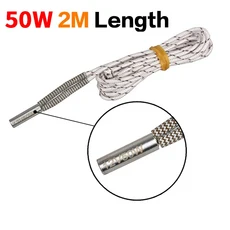 3DSWAY 3D 프린터 부품 12V/24V 40W/70W 가열 파이프 세라믹 카트리지 히터 튜브 620mm 1M/2M 액세서리, 02 50W 2M 1Pcs, 01 12V
