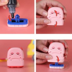 의류 네임 스탬프 만년 스탬프제작 의류용 이름 도장, 5스탬프세트-레드, 상품선택