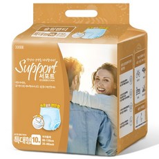 서포트 성인용 기저귀 슬림 팬티 남녀공용 특대형 10매, 10개입, 1개