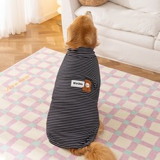 Hipipdog 秋冬寵物服飾 中大型犬打底衫, 雷奧黑, 1個