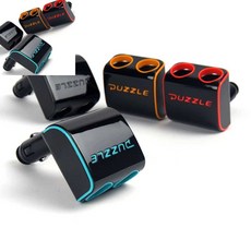 팔땨 퍼즐 컬러 접이식 2구 멀티소켓 2192 시거짹2구소켓 자동차2구충전기 차량용소켓2구, 블랙