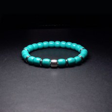 Quelea S925銀錠搭配磷鎂礦桶珠 男手鍊 男手環 手鏈 時尚個性 簡約百搭