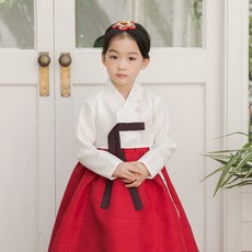 소담예인 여아용 꽃채움 한복+국내생산 복주머니