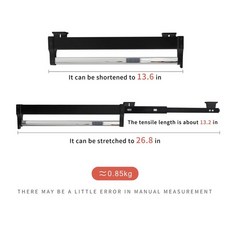 풀아웃 옷장 let 로드 의류 레일 탑 마운트 행거 랙 바 볼 베어링 슬라이드 홀더, 03 40cm black