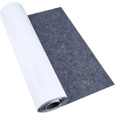 2m 폴리 펠트 자착 직물 안감 펠트 부직포 DIY 만들기 미술 공예 직사각형 검은색 40x0.1cm, 검정색, 1세트