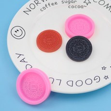 단일 오레오 실리콘 퐁당 몰드 DIY 베이킹 케이크 장식 쿠키 도구, 02 분홍색