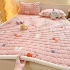 얇은토퍼 미끄럼 방지 겨울 가을 시트 싱글, 1cm, 레터 체리