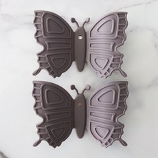 (국산) 체리하우스 실리콘 나비 냄비 손잡이 (자석) 2p, 코코아 2P, 1세트