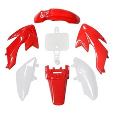 색상의 피트 바이크용 오토바이 페어링 바디 키트 플라스틱 펜더, 8. 4 Red 3 White