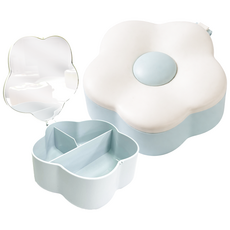 로앤제이 큐티뿌끄 메이크업 꽃 수납함 다용도 화장품 정리함, 스카이블루