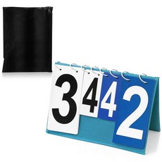 Sonwyoung 2 Pack Over Net Tennis Score Keeper Flip Scoreboards Portable for Volleyball Basketball, Blue