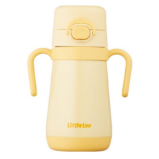 락앤락 리틀럽 원터치 스텐 양손 빨대컵, 옐로우혼합, 1개, 300ml