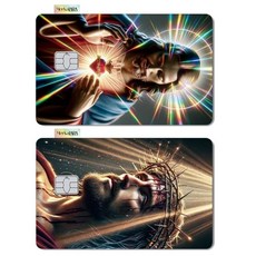 [ 1209806 ] 머칼라라 (2개) 홀로그램 신용 카드 스킨 - 3M 소재 직불 스티커 방수 내구성 및 쉬운 부착 멀티 디자인 맞춤형 커버 (디바인 라이트), 일일 동기 부여 단어