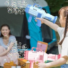 장난감총 32구 버블건 비눗방울 색상랜덤 게틀링 건전지 바주카, 1개