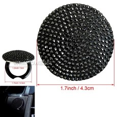 黑色閃亮水晶水鑽一鍵啟動按鈕蓋 引擎發動鈕 點火開關鍵 通用款, 1個