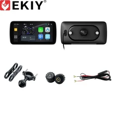 EKIY 6.25인치 휴대용 디지털 오토바이 대시보드 GPS 내비게이션 탈착식 디스플레이 화면 무선 카플레이 모, 01 없음, 02 M5-TP