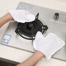 샤인홈리빙 올클린 부직포 청소장갑 에어컨 창틀 먼지제거 청소포, 벙어리형 장갑청소포, 화이트, 100매