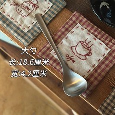 不鏽鋼甜品叉勺復古磨砂日式叉勺餐勺餐叉實用湯勺調羹家用熱賣, 1個, 專做高品丨柳葉主餐勺*1支
