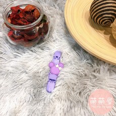 萌萌屋 Mo Mo House 兒童卡通手帕夾 幼兒園專用雙頭夾 紫米奇造型, 1個, 紫米奇