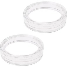 은색 2온스 동전 트레이와 상자 양식 기록 보관 및 자금 처리를 위한 2Pcs 투명 38.6mm 원형 아크릴 케이스 보관함 캡슐 용기