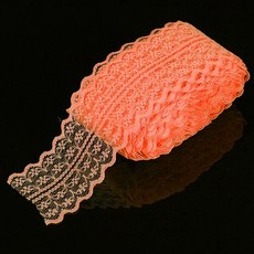 10 yard/lot 45mm 레이스 리본 레이스 트림 패브릭 소박한 웨딩 장식 손수 수 놓은 봉제 의류 드레스 diy 재료, 주황색, 1개