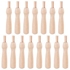 15PCS 울 펠팅 바늘 손잡이 나무 펀치 크로스 펠트 펜 도구 홀더 3.35"*0.6"