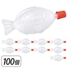 魚型醬油瓶 一次性PE醬油容器, 1個, 100個裝