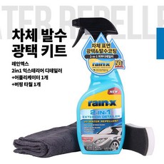 RAIN-X 2in1 외부 디테일러 차체 발수 광택키트 SET [디데일러+어플리케이터+타월], 680ml, 1세트
