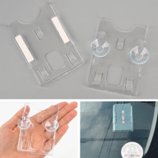 자동차 앞유리 부착 연락처 보관함 차량 내부 흡착식 메모클립 주차 연락처케이스, 테이프