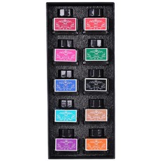 被說愛 非碳素十色墨水禮盒 玻璃筆墨水 羽毛筆墨水 彩色墨水 鋼筆墨水 交換禮物 生日禮物, 十色禮盒裝