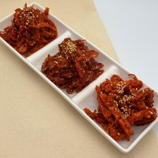 땡맛찬 마른반찬 3종 세트 진미채볶음150g+황태채볶음150g+아구포무침150g + 고추무침 100g증정(새해이벤트), 1세트, 450g