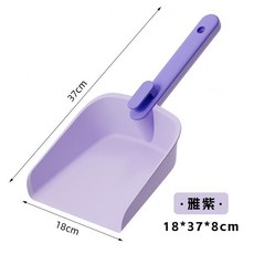 長柄貓咪厠所神器寵物專用品工具新款加厚剷子, 1個, Z紫銫-帶卡扣-加寬剷麵