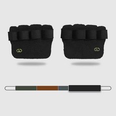 GOUNOD 專業四指牛皮護掌 雙層牛皮, 黑色, 1個