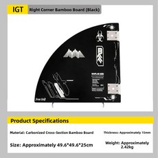 Tryhomy 캠핑 IGT 테이블 확장 플레이트 피크닉 식사 야외 주방 공급 업체에 대한 휴대용 대나무 보드 탑, 09 Left Corner