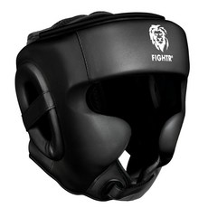 FIGHTR MMA 복싱 헤드기어 베스트 핏 | 스파링용 헬멧 가드 MMA 무에타이 킥복싱 및 무술용 사이즈 조절 가능_165709, 블랙