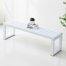 피피포피 컬러 야외벤치 실내벤치 공원 정원 철제 카페 대기 의자 놀이터 벤치의자, 화이트