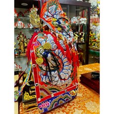 華誠 半手工 神明衣 三角鱗龍袍 天上聖母 廣澤尊王 五府千歲 五年千歲, 白色,尺四長 尺六連座 一尺拖尺三穿