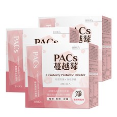 BHK's PACs蔓越莓益生菌粉 (30包/盒)3盒組 40毫克A型原花青素, 30包, 60g, 3個