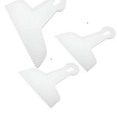 JG산업 (정품) 국산 고급형 톱날헤라 뿔헤라 플라스틱 헤라 3개입 묶음구성 조헤라 퍼티헤라 빠데헤라 페인트헤라, 1묶음