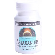 SOURCE NATURALS 蝦青素膠囊 12mg, 1個, 30 件