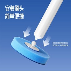 馬桶刷 一次性馬桶刷替換頭衛生間家用無死角清潔免洗即拋壁掛廁所馬桶刷, 1個, 清潔馬桶刷單杆+1枚海洋頭 僅通用本店刷